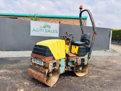 AMMANN AV12-2 VIBRATING DOUBLE DRUM ROLLER*C/W ROLL BAR*VIDEO*