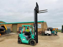 MITSUBISHI FG25NT CONTAINER SPEC FORKLIFT*C/W PALLET TINES*YEAR 2015*VIDEO*