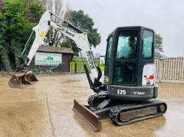 BOBCAT E25 EXCAVATOR *YEAR 2015, 2853 HOURS* C/W QUICK HITCH *VIDEO*