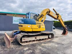 KOMATSU PC130 LC TRACKED EXCAVATOR*C/W OFFSET BOOM*VIDEO*