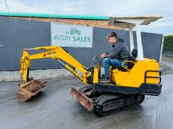 YANMAR B12 RUBBER TRACKED MINI EXCAVATOR*C/W 3 BUCKETS*VIDEO*