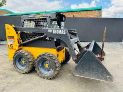 THOMAS 153 MUSCLE SKIDSTEER*C/W BUCKET AND BAIL SPIKE*YEAR 2008*VIDEO*
