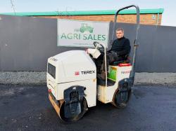 TEREX TV800 DRUM ROLLER*C/W KUBOTA ENGINE*159 HOURS*VIDEO*