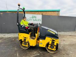 BOMAG BW 80AD-5 TANDEM ROLLER*YEAR 2014*C/W KUBOTA ENGINE*VIDEO*
