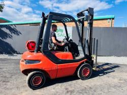 LINDE H25T GAS FORKLIFT *C/W PALLET TINES*VIDEO*