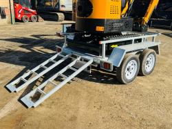 *NEW*JPC HT12 EXCAVATOR*CHOICE OF 2*C/W TWIN AXLE TRAILER*VIDEO*