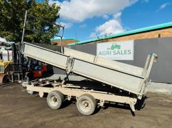 IFOR WILLIAMS TWIN AXLE 12FT 6 TIPPING TRAILER*C/W DETACHABLE SIDES*VIDEO*