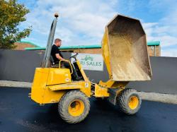 THWAITES 3 TONNE SWIVEL TIP DUMPER*1 OWNER FORM NEW*VIDEO*