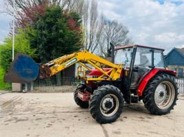 CASE 4240 4WD TRACTOR C/W FRONT LOADER, BUCKET & PALLET TINES *VIDEO*