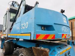 FUCHS MHL 320 HIGH RISE SCRAP HANDLER*C/W ROTATING SCRAP GRAB*VIDEO*