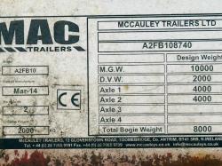MCCAULEY A2FB10 FARM TRAILER*CHOICE OF 7*YEARS 2014/2015*VIDEO*