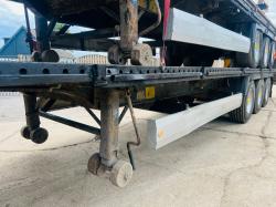 KRONE SDP 27 TRI-AXLE FLAT BED TRAILER * KRONE STACK OF 3 TRAILERS *