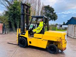 HYSTER DIESEL FORKLIFT C/W 2 STAGE MAST & PERKINS ENGINE *VIDEO*