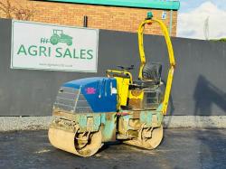 AMMANN AV12-2 DOUBLE DRUM ROLLER*TURNS OVER DIESEL ISSUES*VIDEO*