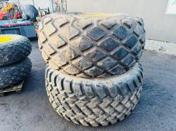SET OF WHEELS AND TURF TYRES TO SUIT JOHN DEERE TRACTOR*8 STUD*VIDEO*