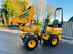 JCB 1T-T HIGH TIP 4WD DUMPER * YEAR 2018, ONLY 718 HOURS *VIDEO*