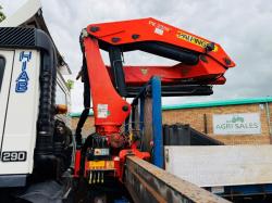 VOLVO FM7-12 FLAT BED LORRY*C/W PALFINGER PK23080 CRANE*VIDEO*