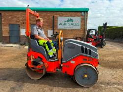 HAMM HD10C VV DOUBLE DRUM ROLLER*C/W ROLL BAR*VIDEO*