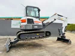 BOBCAT E45 EXCAVATOR *YEAR 2017*ONLY 257 HOURS*C/W HYDRAULIC THUMB*VIDEO*