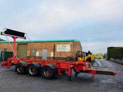 TRI AXLE HOOK LOADER TRAILER*C/W EASY SHEET*VIDEO*