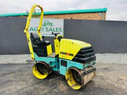 AMMANN AV12-2 VIBRATING DOUBLE DRUM ROLLER*C/W ROLL BAR*VIDEO*