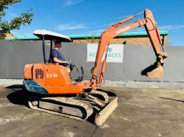 HITACHI EX30 EXCAVATOR*RUBBER TRACKS*C/W BUCKET*VIDEO*