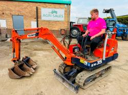 KUBOTA KH-35 MINI EXCAVATOR*C/W SELECTION OF BUCKETS*VIDEO*