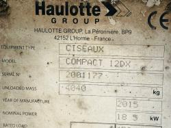HAULOTTE COMPACT 12DX SCISSOR LIFT*YEAR 2015*2268 HOURS*VIDEO*