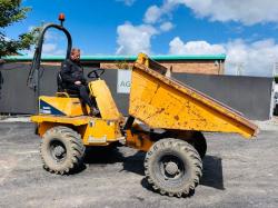 THWAITES MACH570 3 TONNE STRAIGHT TIP DUMPER*READING 1977 HOURS*VIDEO*