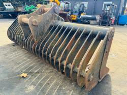 RAKE BUCKET TO SUIT 22 TONNE EXCAVATOR*80MM PIN*VIDEO*