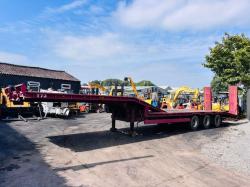 DENNISON DFM 25A FLATBED TRAILER*C/W TUCK AWAY NECK RAMPS*VIDEO*