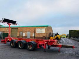 TRI AXLE HOOK LOADER TRAILER*C/W EASY SHEET*VIDEO*