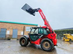 MANITOU MLT 741 TURBO TELEHANDLER*AG SPEC*C/W NEW BUCKET*VIDEO*