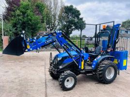 SONALKIA TA2 4WD TRACTOR *ONLY 26 HRS* C/W FRONT LOADER, BUCKET & FLAIL *VIDEO*