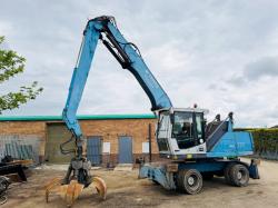 TEREX FUCHS MHL 331 HRC SCRAP HANDLER*C/W SCRAP GRAB*VIDEO*