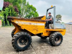 BENFORD 6000 4WD DUMPER C/W ROLE BAR & PERKINS ENGINE *VIDEO*