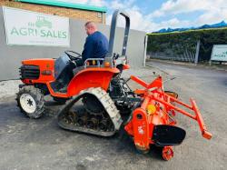 KUBOTA GB180 HALF TRACK COMPACT TRACTOR*C/W ROTOVATOR*VIDEO*