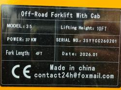 MMS MS35 ROUGH TERRAIN FORKLIFT*YEAR 2026*C/W PALLET TINES*VIDEO*