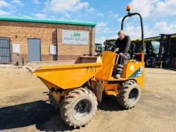 THWAITES 1 TONNE HIGH TIP DUMPER*YEAR 2019*ONLY 1504 HOURS*VIDEO*