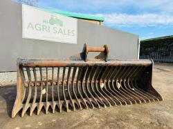 RAKE BUCKET TO SUIT 22 TONNE EXCAVATOR*80MM PIN*VIDEO*