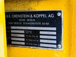 O&K MH5Z 4WD WHEELED EXCAVATOR C/W RAILWAY GEAR & 4 X SUPPORT LEGS *VIDEO*