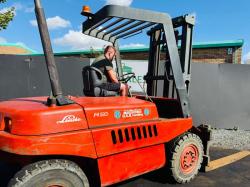 LINDE H50 FORKLIFT*C/W PALLET TINES*VIDEO*