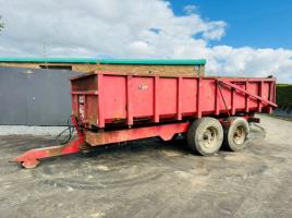TRIFFITT 10 TONNE HYDRAULIC TIPPING TRAILER*C/W REAR BACKDOOR AND SHOOT*VIDEO*