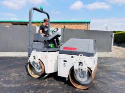 BENFORD TV1300 DOUBLE DRUM VIBRATING ROLLER*C/W SAFETY FRAME*VIDEO*