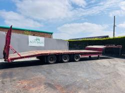DENNISON DFM 25A FLATBED TRAILER*C/W TUCK AWAY NECK RAMPS*VIDEO*