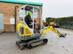 WACKER NEUSON ET16 EXCAVATOR*YEAR 2019*1162 HOURS*VIDEO*