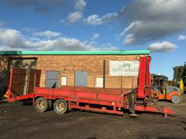 HERBST 19 TONNE LOW LOADER TRAILER*C/W ATLAS AK100.1 CRANE*VIDEO*