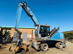 FUCHS MHL 320 HIGH RISE SCRAP HANDLER*C/W ROTATING SCRAP GRAB*VIDEO*
