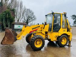 KOMATSU WB70A 4WD PIVOT STEER BACKHOE DIGGER C/W QUICK HITCH *VIDEO*