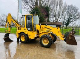 KOMATSU WB70A 4WD PIVOT STEER BACKHOE DIGGER C/W QUICK HITCH *VIDEO*
